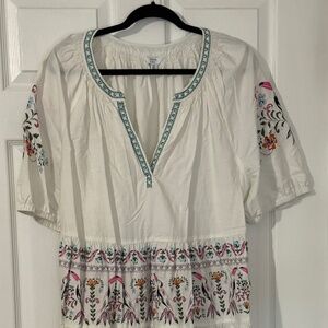 Crown & Ivy White Print Dress